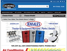 Tablet Screenshot of jensales.com